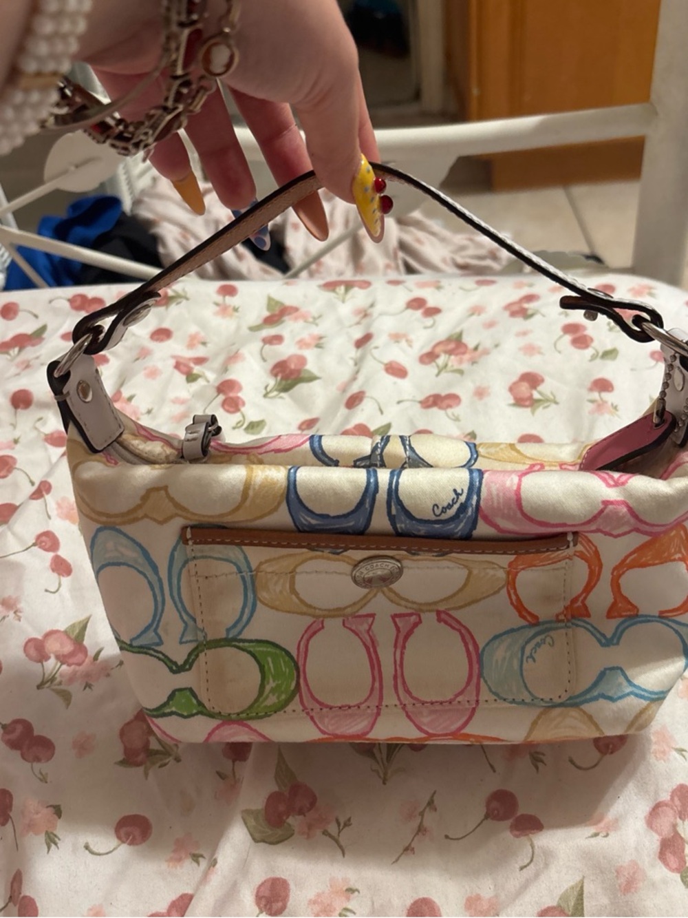 Coach Multicolor Signature Sketch Mini Shoulder Bag